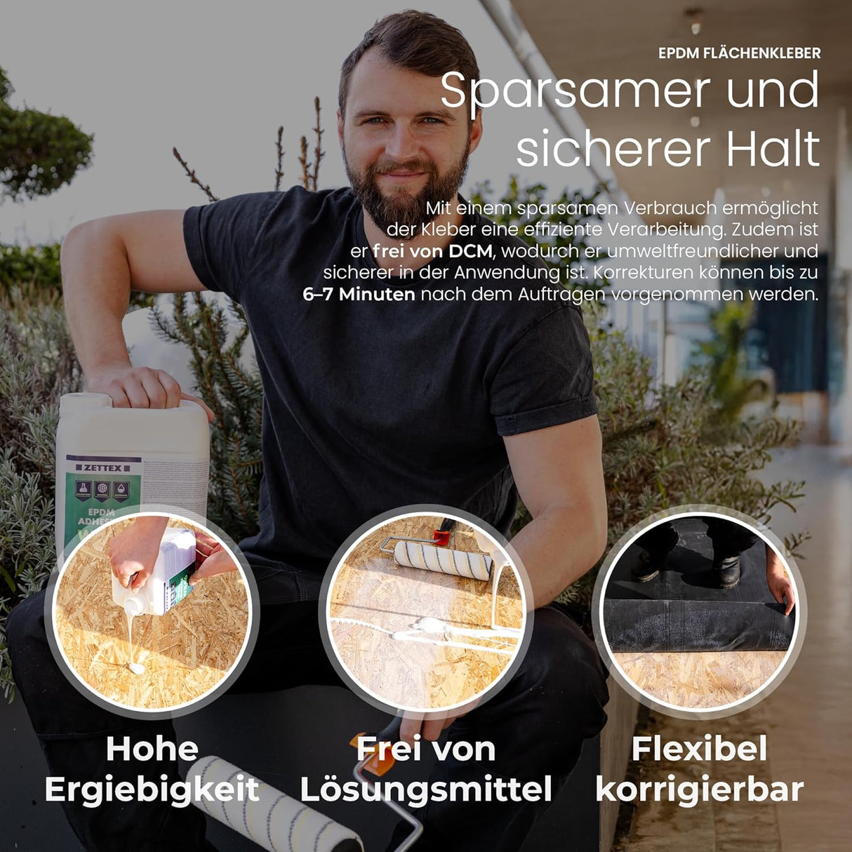 Wasserbasierter Flächenkleber - Zettex WB46 - dachfolien.de