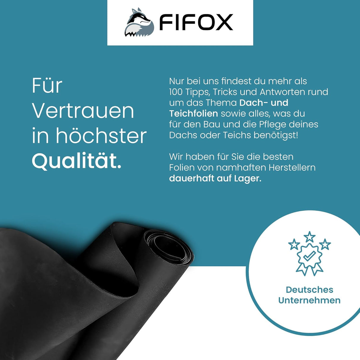FiFox EPDM Dachfolie Pro 1,5 mm - dachfolien.de