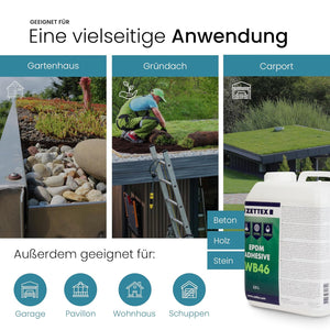 Wasserbasierter Flächenkleber - Zettex WB46 - dachfolien.de