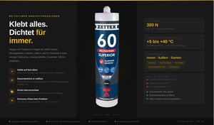 Zettex MS60 - MS-Polymer Allround Kleber & Dichtstoff - schwarz