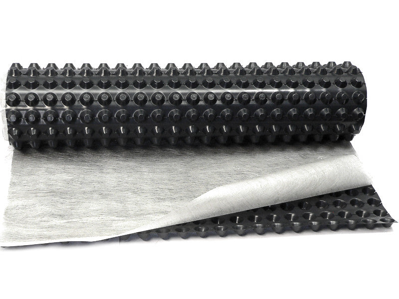 Flachdach Drainage mit Wasserspeicher inkl. Filtervlies - 2m Breite - dachfolien.de