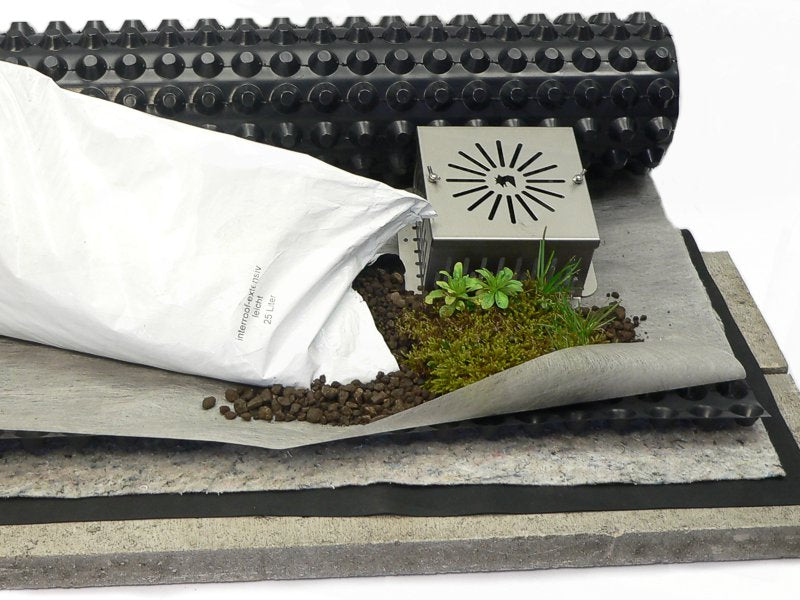 Gründach Set "leicht" für 0-5° Dachneigung - dachfolien.de